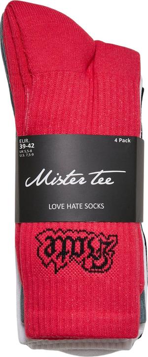 Immagine prodotto Mister Tee Love Hate Socks 4-Pack - 16720 (confezione da 4, 35 - 38)