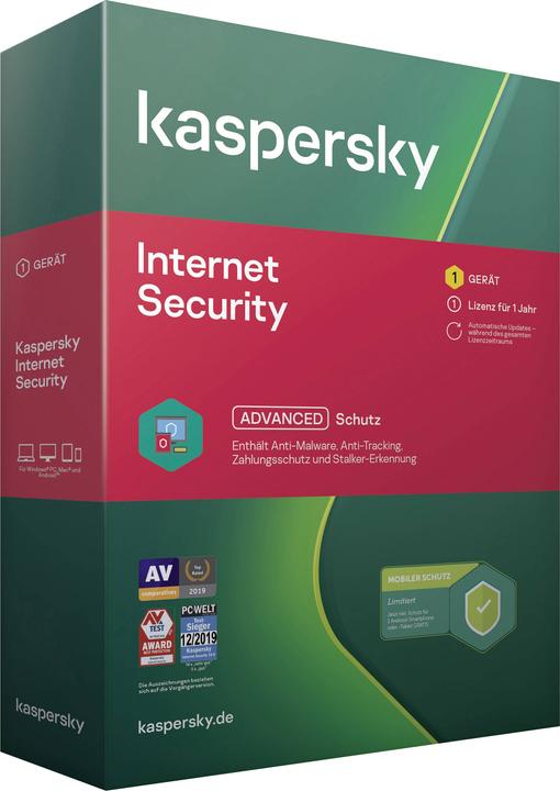 Immagine prodotto Kaspersky Internet Security + Android Security 2020 (1 Utente, 12 mesi)