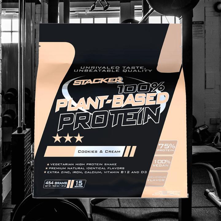 Actual product image Stackers 100% Plant-Based Protein (Cookies & Cream, 1 pcs., 454 g)