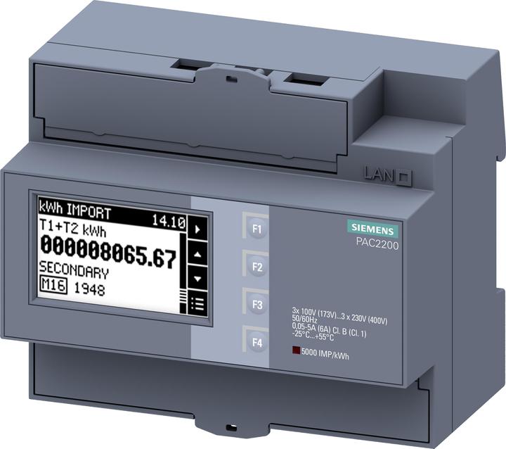 Actual product image Siemens SENTRON PAC2200 DIN rail power monitorin