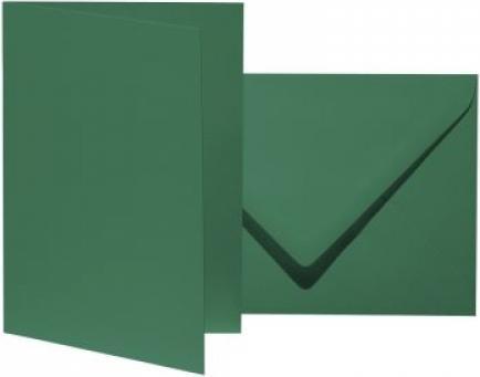 Actual product image Artoz 10 folding cards with envelopes Mosaic DIN B6 fir green (B6, 10 x)