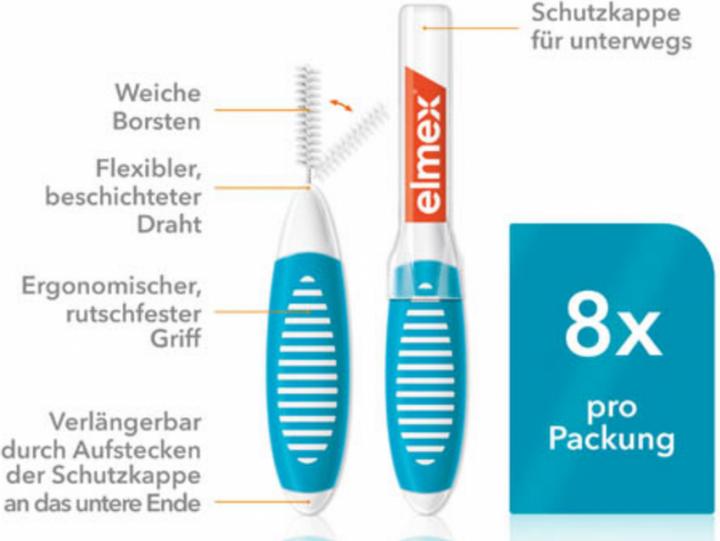Actual product image Elmex Blue, size 3 (8 x, 3 mm)