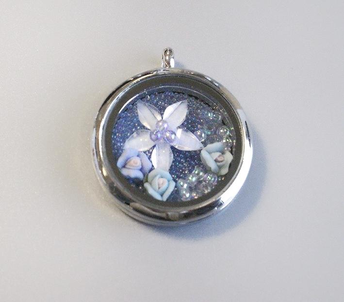 Image du produit Hobby & Crafting Fun Pendentif médaillon "Rond", Ø ca. 2,9cm, métal / verre (Métal)