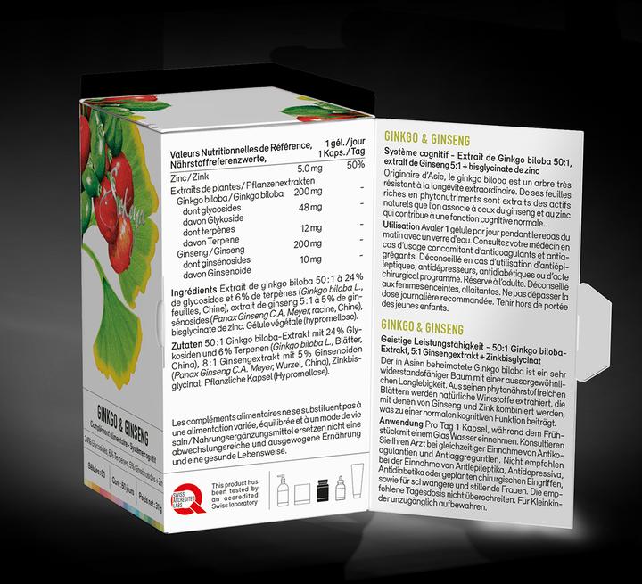 Image du produit Sekoya Ginkgo & Ginseng | Pour la mémoire (60 pièce(s), Capsules, 31 g)