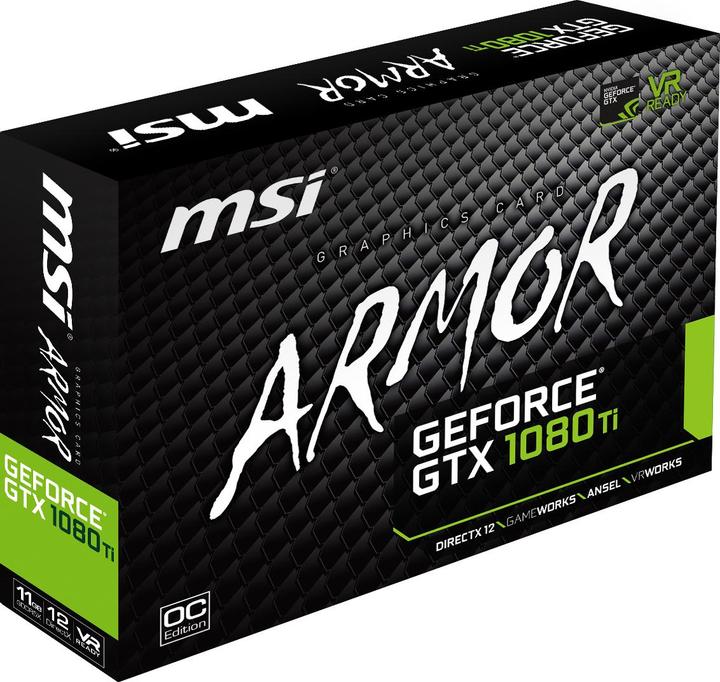 Produktbild MSI GeForce GTX 1080 Ti ARMOR OC (11 GB)