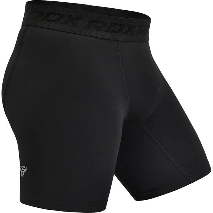 Actual product image Rdx Clothing T15 Compression Shorts Black-S (S)