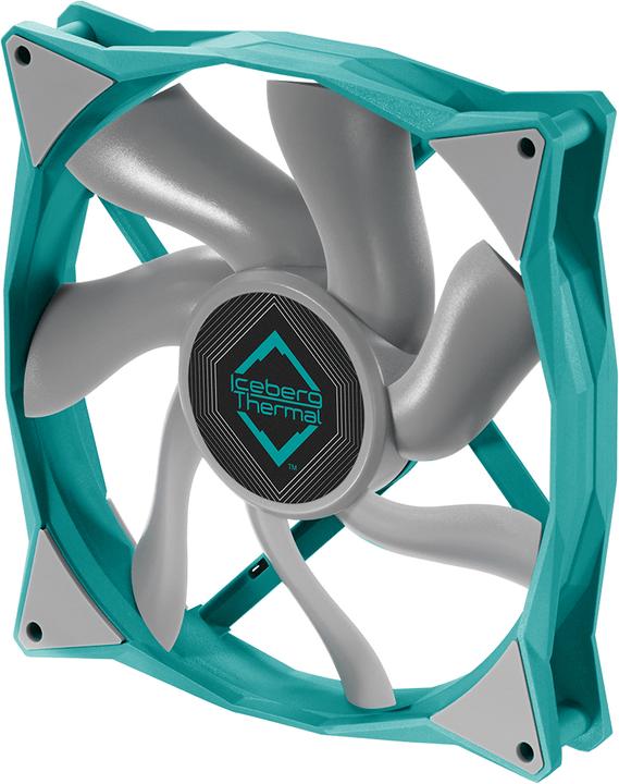 Produktbild Iceberg Thermal IceGALE Xtra Computergehäuse Ventilator 14 cm Türkis 1 Stück(e) (140 mm, 1 x)