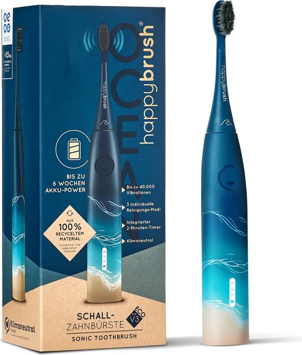 Actual product image happybrush ECO VIBE 3 Starter Kit Ocean (Sonic toothbrush)