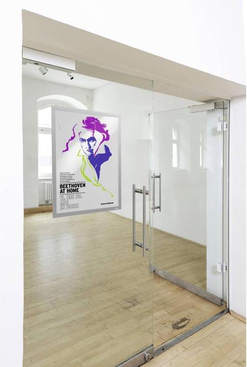 Actual product image Durable DURAFRAME® POSTER information frame, self-adhesive, for format A2, silver, pack
