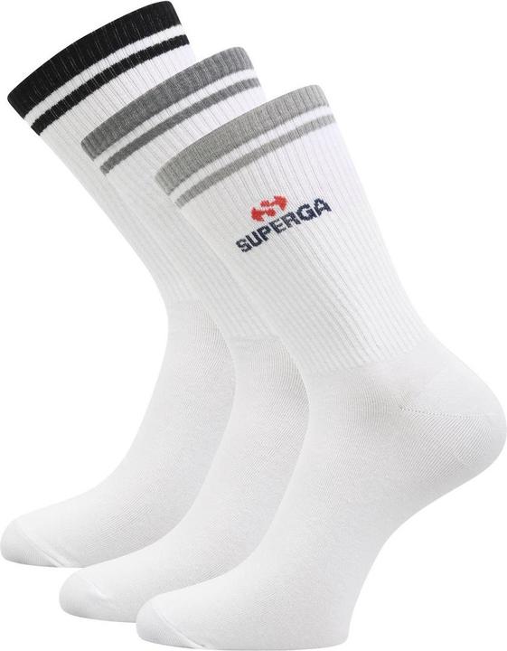 Actual product image Superga Unisex Adult Ribbed Knitted Socks (Pack of 3) (M)
