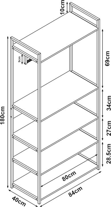 Nutritional values and ingredients En.Casa Coat rack set of 2 Larem 1 cupboard 7 shelves