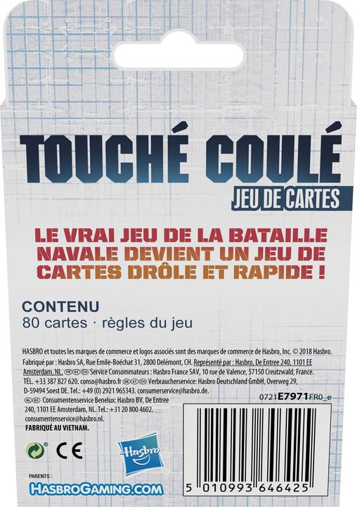 Immagine prodotto Hasbro Gaming Touché coulé cartes, f francese, tedesco / navi versenk.: 671-02-770 (Francese)