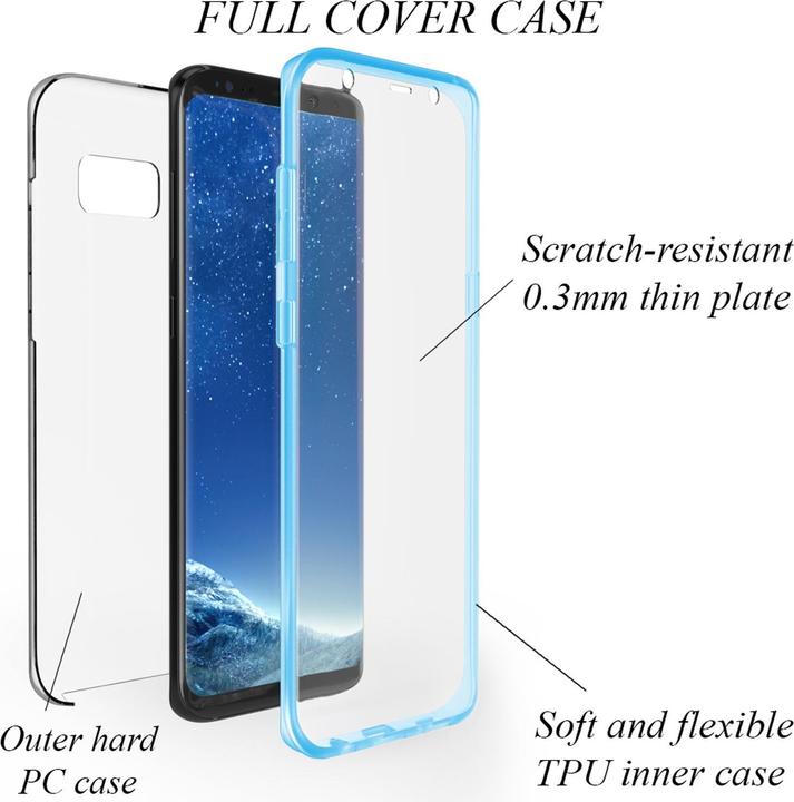 Image du produit Nalia Étui pour téléphone portable 360 degrés (Samsung Galaxy S8+)
