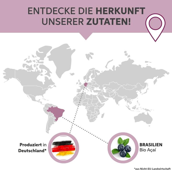 Produktbild Eltabia Acai Tabletten | Hochdosiert 5000mg Tagesdosis | Rohkost 100% reine 500mg Tabs (200 Stück, Tabletten)