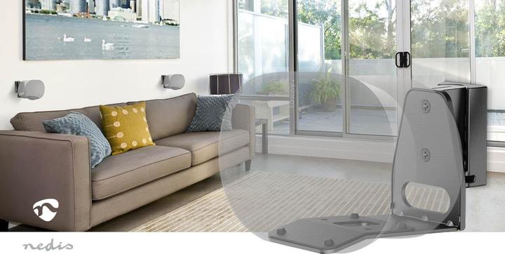 Produktbild Nedis Lautsprecherhalter - Kompatibel mit: Sonos Era300 - Wand - 5 kg - Drehgelenk/Neigung - kippbar (1 Stk., Wandmontage, Neigbar, Schwenkbar)