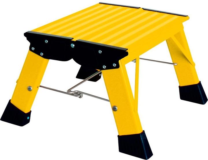 Krause Opvouwbaar opstapje MONTO Treppy Plusline geel 1 trede, H: 38,0 cm (Inklapbare trede, 25 cm)