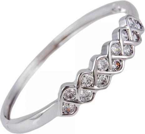 Produktbild Hermex LUXUS mit Platin veredelt Armreifen Armband Charms Zirkonia - Platin (Kupfer-Nickellegierung)