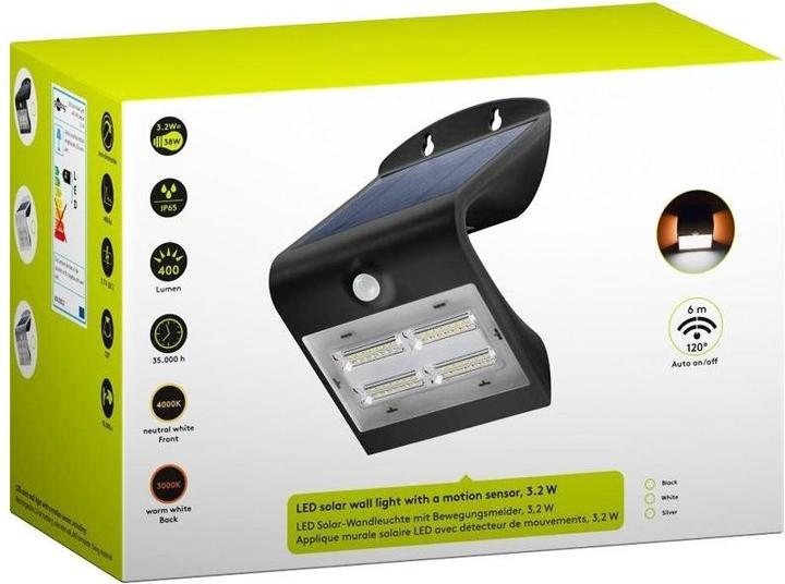 Produktbild AccuCell LED Solar-Wandleuchte mit Bewegungsmelder (400 lm, IP65)