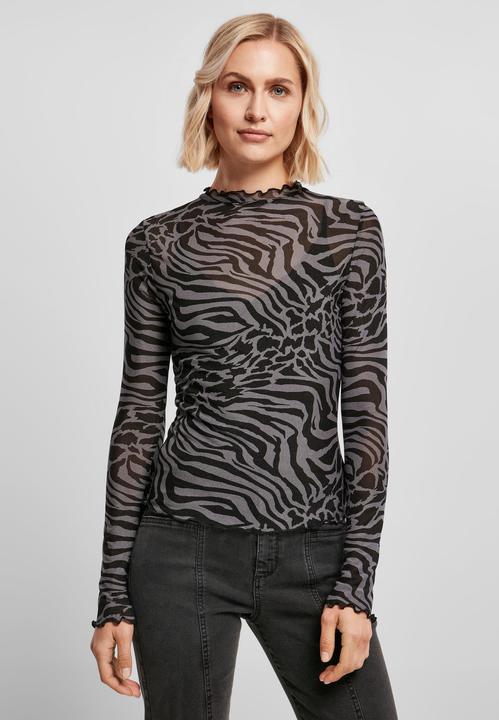 Produktbild Urban Classics Ladies AOP Mesh Turtleneck Longsleeve (XL)