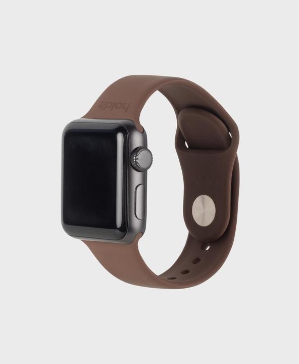 Actual product image Holdit Silicone Band for Apple Watch Dark Brown (Silicone)