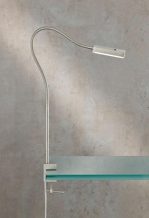 Image du produit Fischer & Honsel Honsel Raik LED Lampe à pince 4,7W blanc chaud dimmable verre acrylique nickel 50374