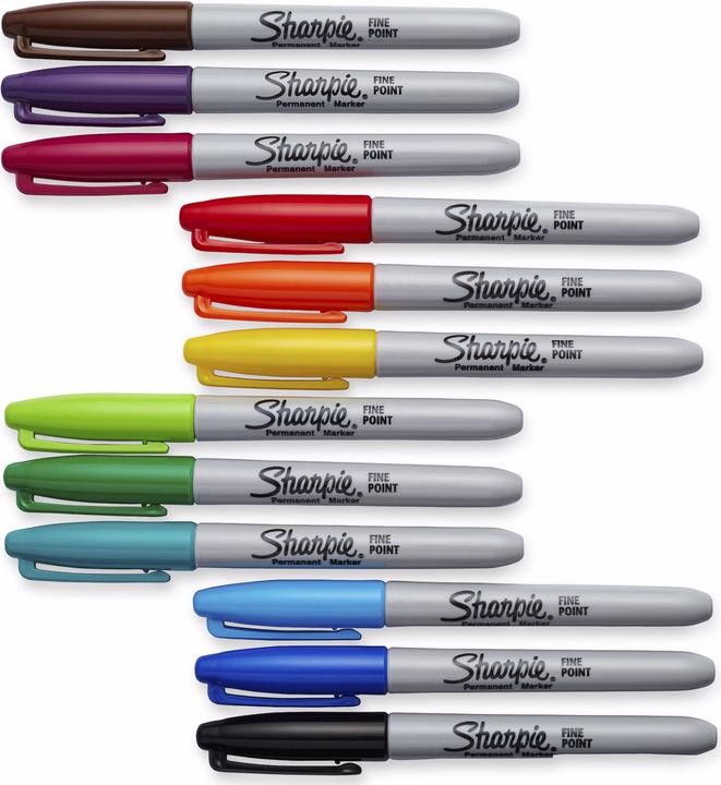 Produktbild Sharpie Permanent Marker (Farbig assortiert, 1 mm, 12 x)
