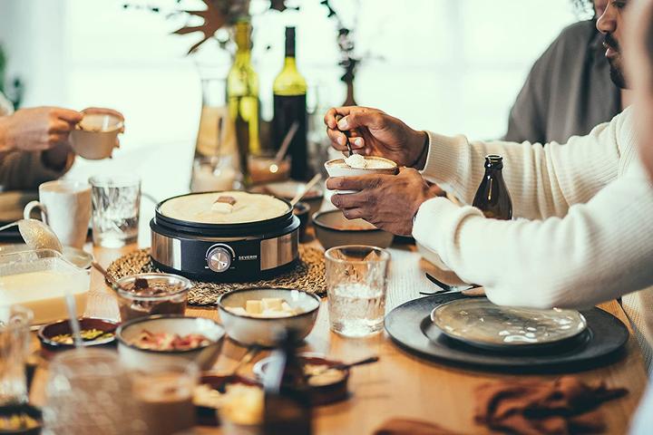 Actual product image Severin FO2471 stainless steel, black (Chinoise Fondue, Fondue Bourguignonne, Chocolate fondue, Cheese fondue)