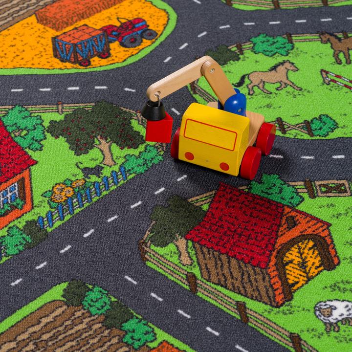 Produktbild Snapstyle Kinder Spiel Teppich Bauernhof (100 x 100 cm)