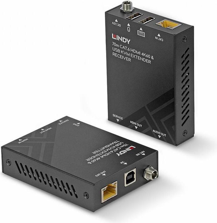 Actual product image Lindy 70m Cat.6 HDMI 4K60, USB & Audio KVM Extender