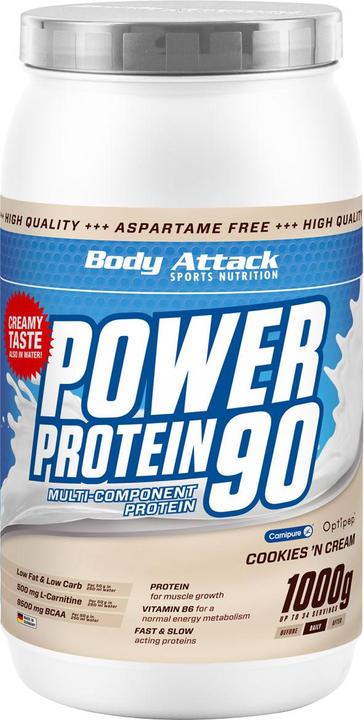Actual product image Body Attack New Power Protein 90 (1000g can) (Chocolate, 1 pcs., 1000 g)