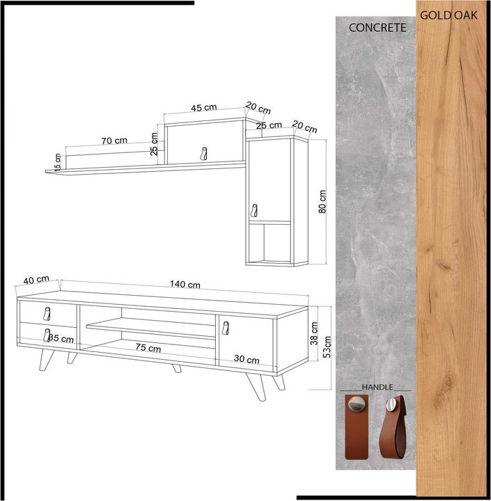 Immagine prodotto Homitis Kathi (140 x 15 x 53 cm)