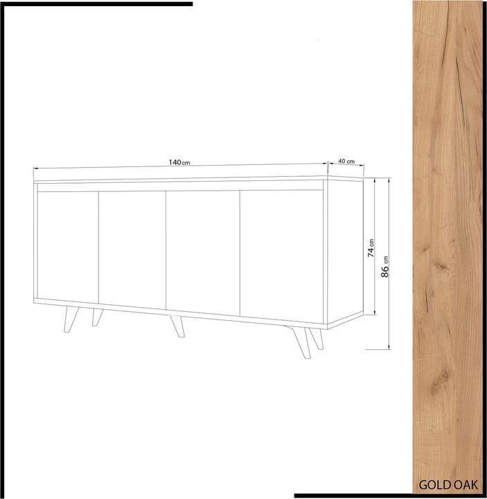 Produktbild Homitis Damien (140 x 40 x 86 cm)