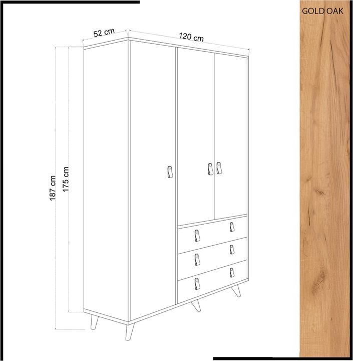 Actual product image Homitis Maxwell (120 x 52 x 187 cm)