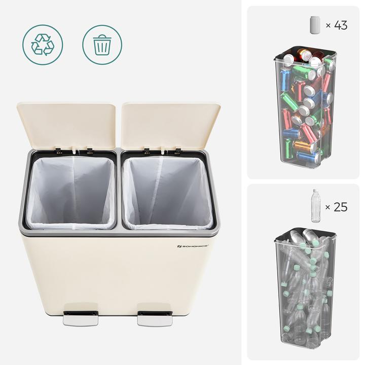 Produktbild Songmics Mülleimer mit Deckel und Inneneimer (60 l)