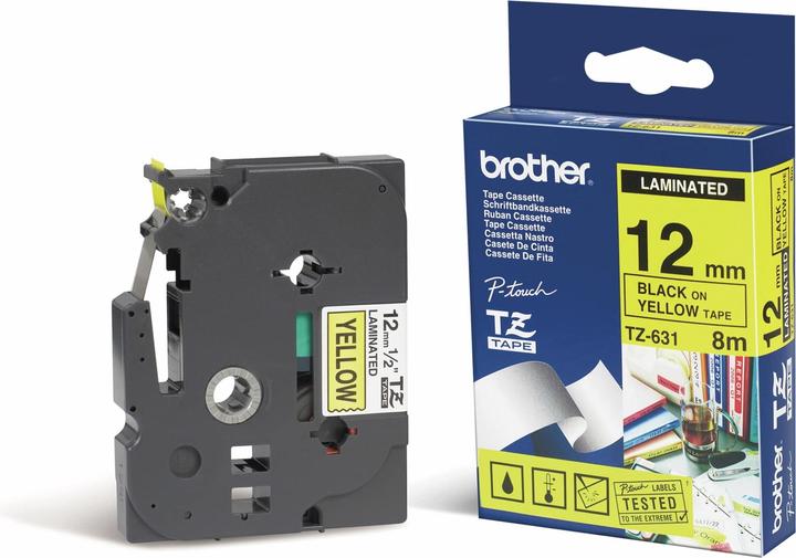 Produktbild Brother Tze-631 (1.20 cm, Gelb, Schwarz)