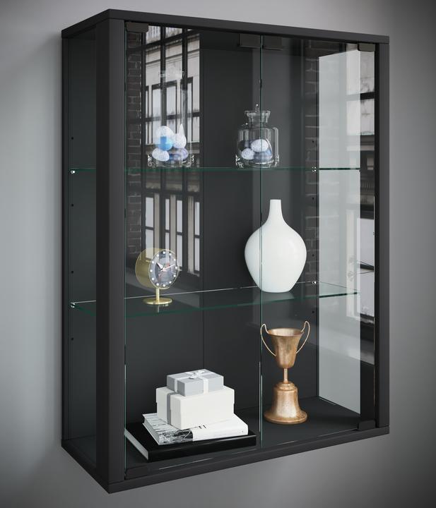 Produktbild VCM Sammel Wandvitrine Holz Glas Udina (60 x 25 x 80 cm)