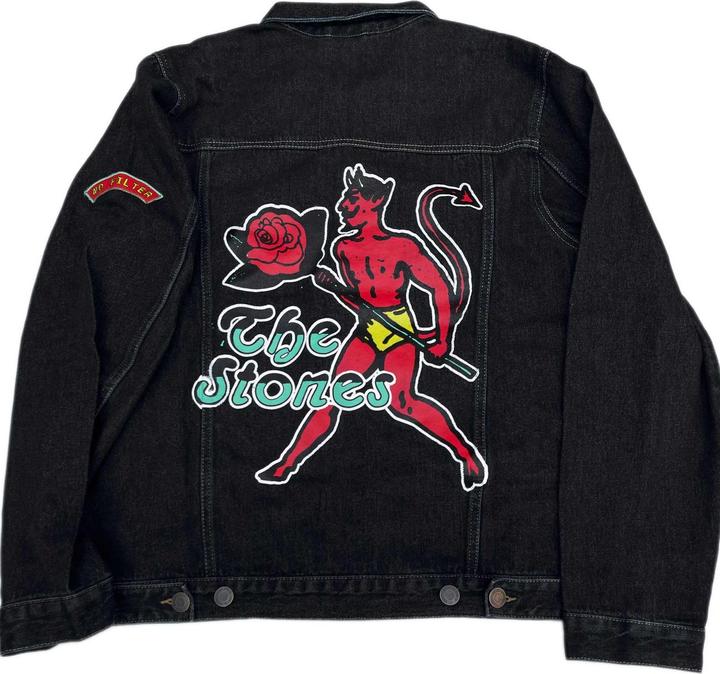 Immagine prodotto The Rolling Stones Giacca di jeans con stampa posteriore Sympathy Unisex Adulti (S)