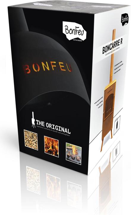 Produktbild Bonfeu BonCarr QLP Roest Tuinhaard - L 35 x B 35 x H 153 cm - Cortenstaal - bruin - Tuinhaard - Terrasverwa