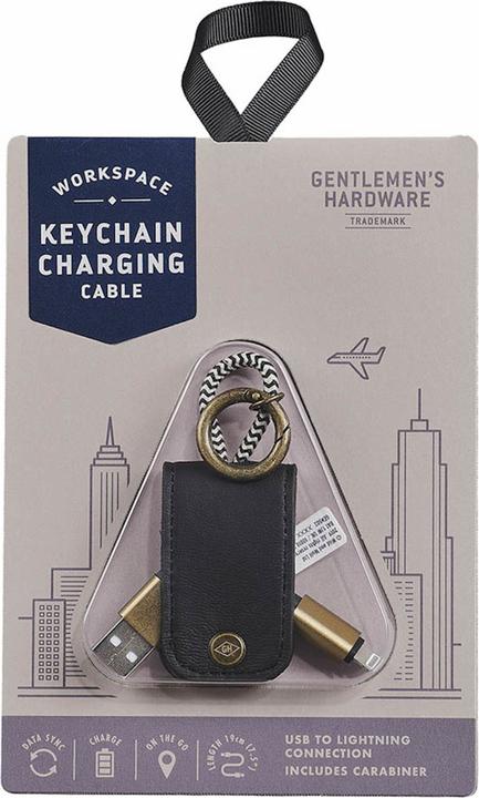 Actual product image Gentlemen's Hardware Keychain Charging Cable