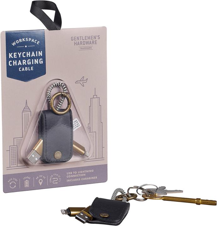Actual product image Gentlemen's Hardware Keychain Charging Cable