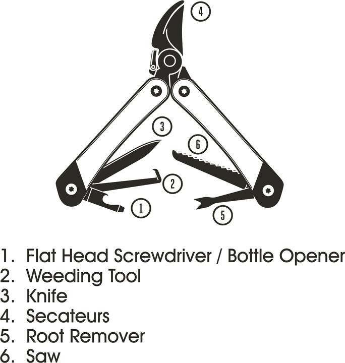 Produktbild Gentlemen's Hardware Garden Multi-Tool (6 Funktionen)