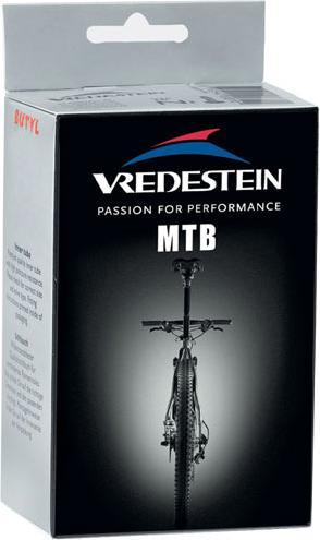 Actual product image Vredestein MTB -tubes MTB 26x1.75 - 27.5x2,40 (47/62-559/584), Dunlop 40 mm, 220 g (new) (Dunlop (DV), 26", 40 mm)