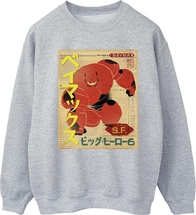 Immagine prodotto Disney Big Hero 6 Baymax Baymax Newspaper Felpa Donna (M)