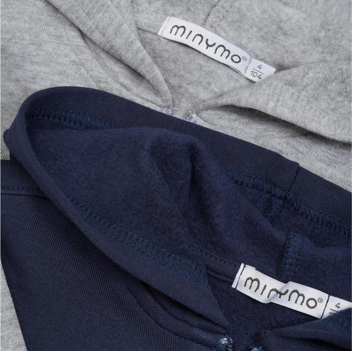 Image du produit Minymo Lot de 2 vestes sweat gris-mélange Gr. 104 (104)