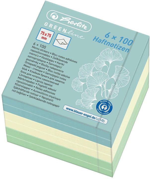 Produktbild Herlitz Notizzettel Block à 600 Blatt, Mehrfarbig (75 x 75 cm)