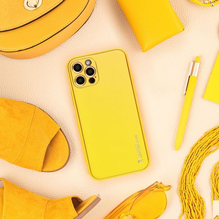 Image du produit OEM Back panel cover LEATHER case for SAMSUNG S24 Plus yellow (Samsung Galaxy S24+)