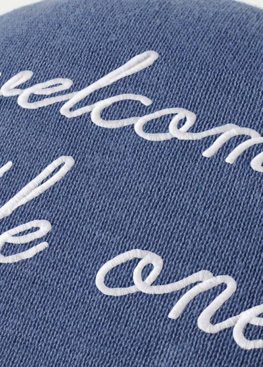 Produktbild Dekokissen Ballon Blau "Welcome Little One" (40 x 25 cm)