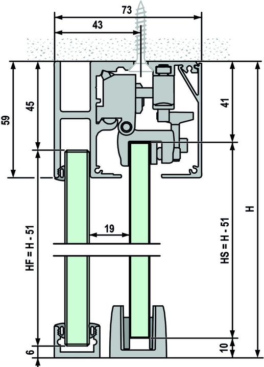 Produktbild Vitris Komplett-Set Portavant M50, Deckenmontage, mit Seitenteil