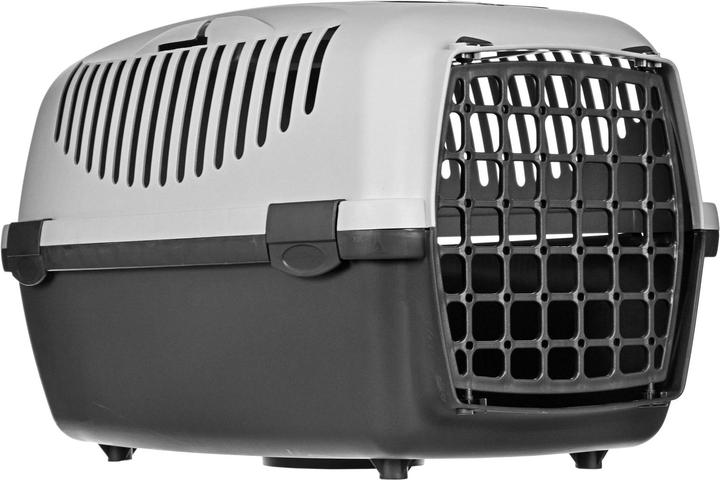 Actual product image Zolux STEFANPLAST Transporter GULLIVER 3 with plastic door gray (Small animal, Dog, Cat, Can be opened completely, Machine washable)