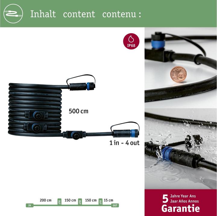 Produktbild Paulmann Outdoor Plug & Shine Kabel 1 in-4 out